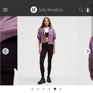 Lululemon Scuba Oversized Full-Zip Hoodie Lavender Lux / Mirror Silver NWT XS/S